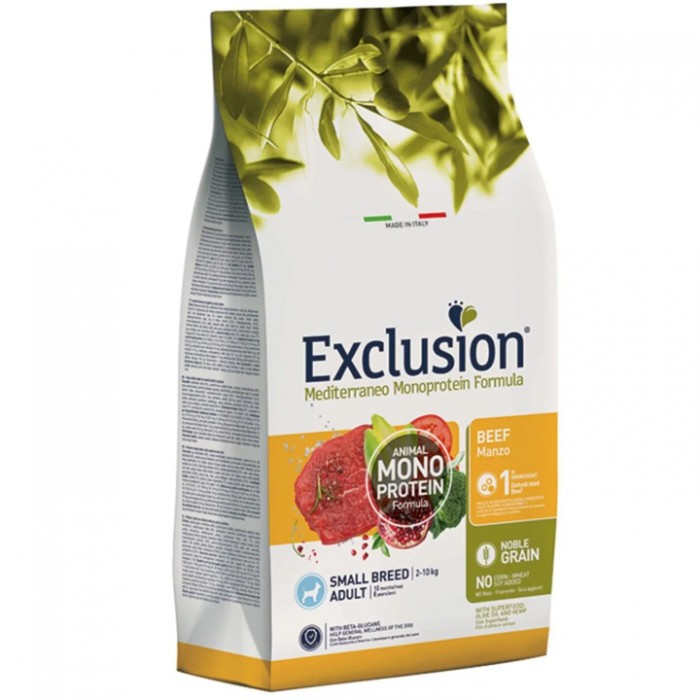 Exclusion Monoprotein Düşük Tahıllı Sığır Etli Ve Narlı Küçük Irk Yetişkin Köpek Maması 2KG