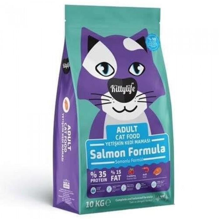 Kittylife Somonlu Yetişkin Kedi Maması 10 Kg