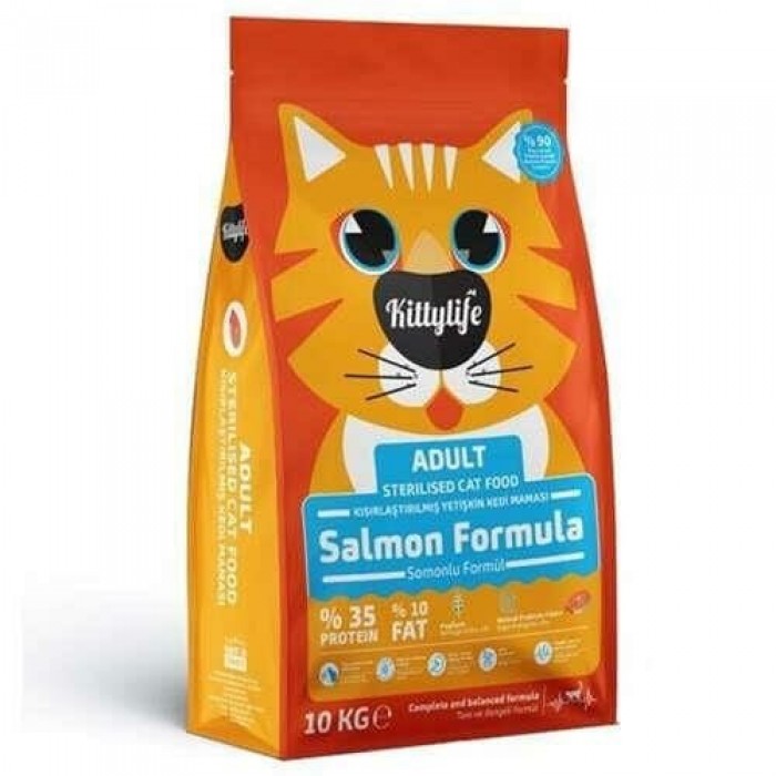 Kittylife Somonlu Kısırlaştırılmış Kedi Maması 10 Kg