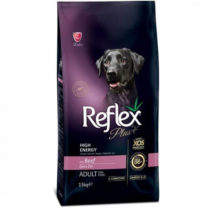 Reflex Plus Yüksek Enerjili Biftekli Köpek Maması 15 Kg