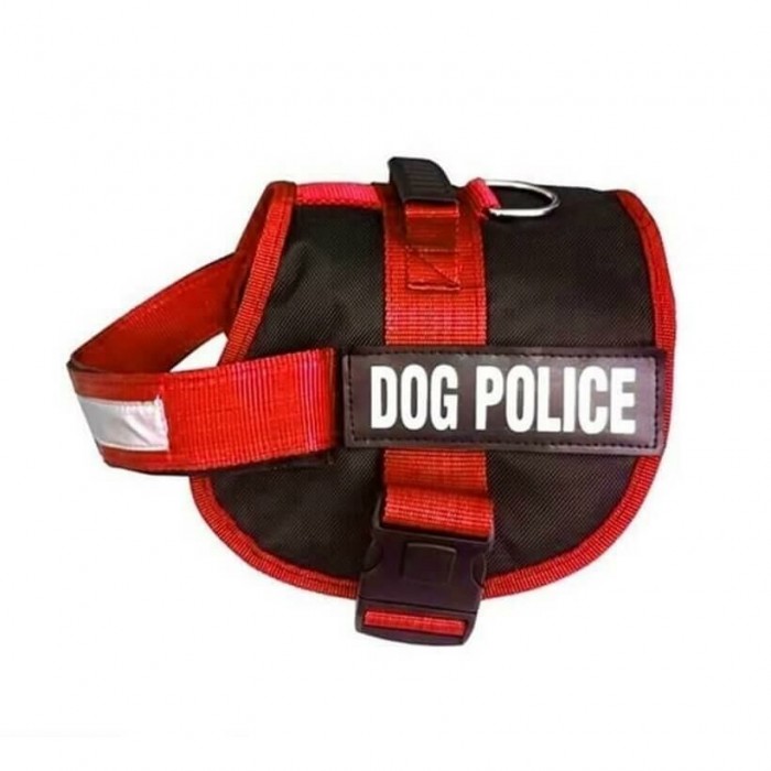 Dog Police Göğüs Tasması Kırmızı Small