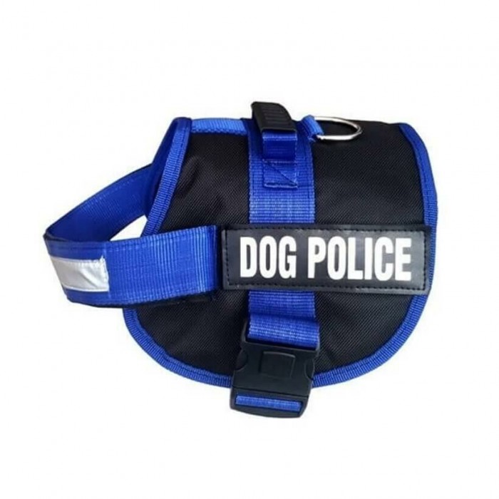 Dog Police Göğüs Tasması Mavi Small