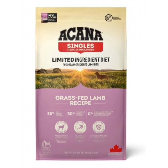 Acana Singles - Grass-Fed Lamb Kuzulu Tahılsız Köpek Maması 17 Kg