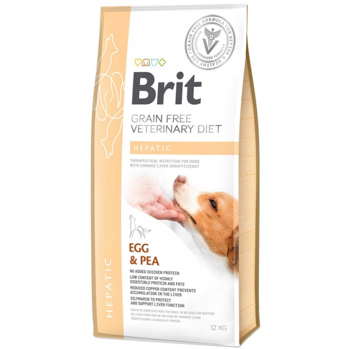 Brit Veterinary Diet HEPATIC Karaciğer Yetmezliği İçin Tahılsız Köpek Maması 12KG