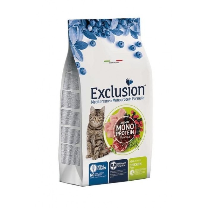 Exclusion Monoprotein Tavuklu ve Narlı Düşük Tahıllı Yetişkin Kedi Maması 12 Kg