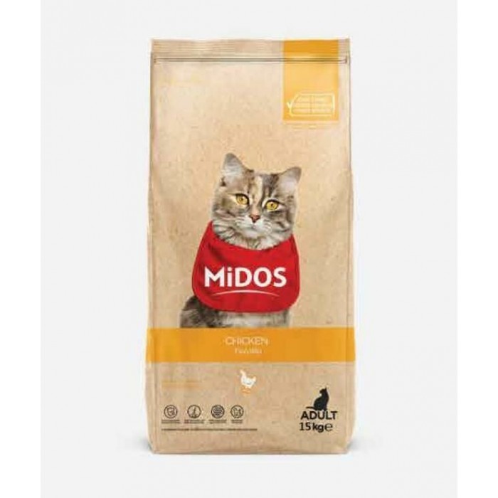 Midos Tavuklu Yetişkin Kedi Maması 15 KG