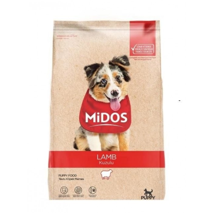 Midos Kuzu Etli Yavru Köpek Kuru Maması 15 KG