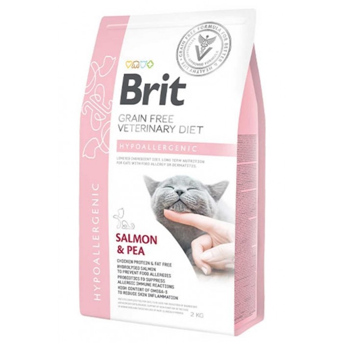 Brit Veterinary Diets Hypoallergenic Tahılsız Somonlu Kedi Maması 2kg