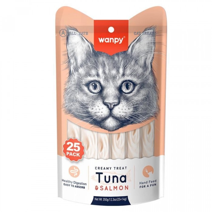 Wanpy Ton Somon  Krema Kedi Ödülü 25*14 Gr