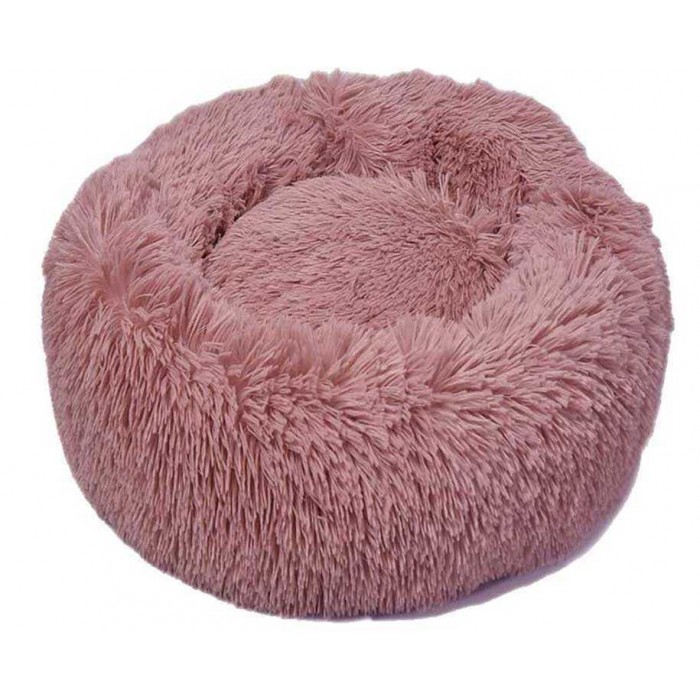 Dubex Ponchik Peluş Kedi Köpek Yatağı Pembe XL
