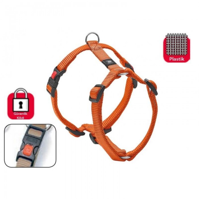 Karlie Kilitli Köpek Göğüs Tasma M 45-70 Cm Turuncu