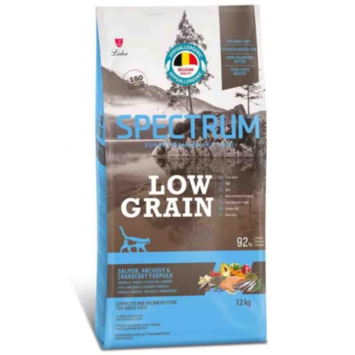 Spectrum Somonlu Hamsili ve Kızılcıklı Yetişkin Kediler İçin Düşük Tahıllı Kedi Maması 12kg So