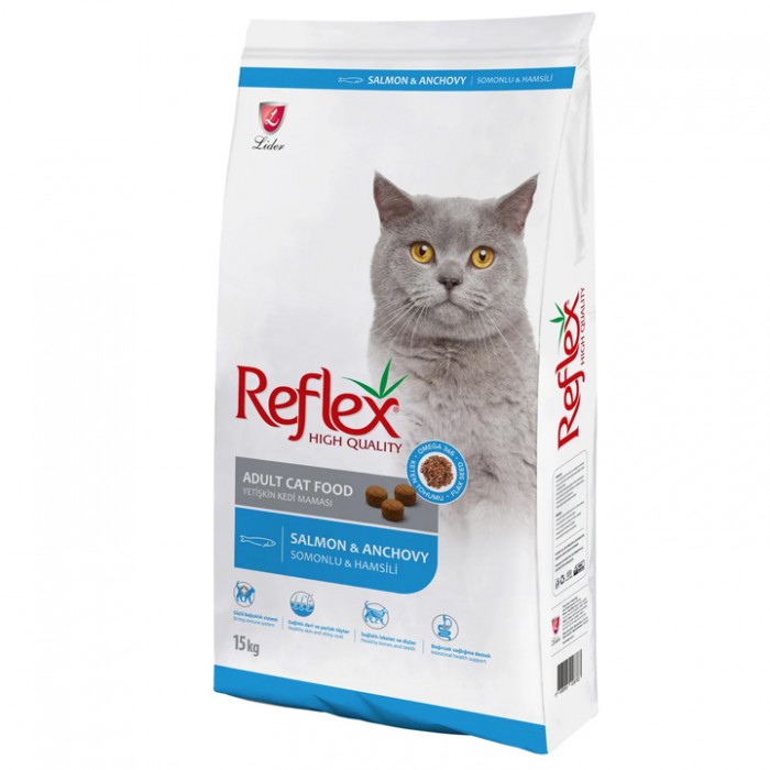 Reflex Somonlu ve Hamsili Yetişkin Kedi Maması 15KG