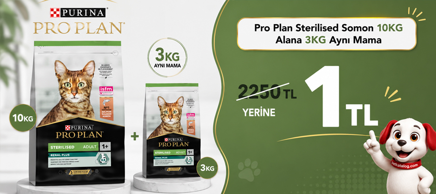 Pro Plan Sterilised Somonlu 10KG Yanında 3KG Hediyeli!