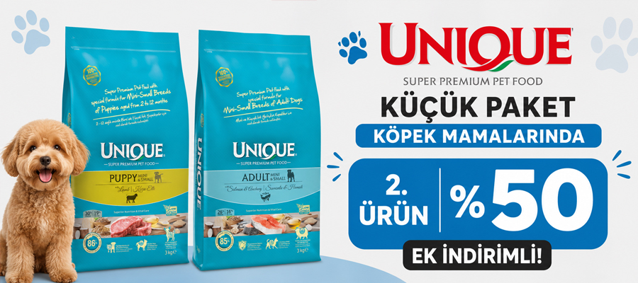 Unique Küçük Paket Köpek Mamalarında 2. Ürün %30 Ek İndirimli!