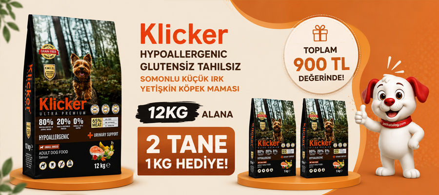 KLICKER 12KG Somonlu Küçük Irk Köpek Maması Alana 2KG Hediye!