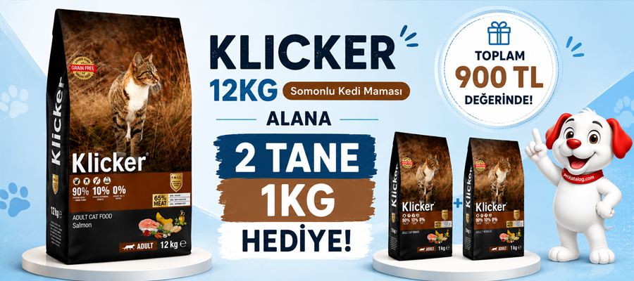 KLICKER 12KG Somonlu Kedi Maması Alana 2KG Hediye!
