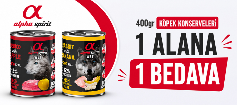 Alpha Spirit 400gr Köpek Konserveleri 1 Alana 1 Bedava