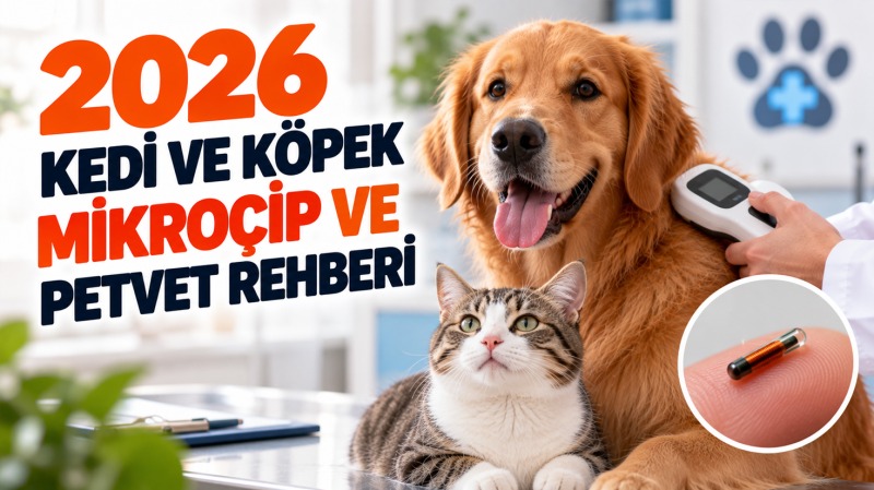 2026 kedi ve köpek mikroçip uygulaması ve PETVET kayıt sürecini anlatan evcil hayvan rehberi