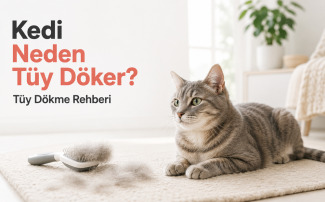 Normal ve anormal kedi tüy dökme belirtilerini gösteren sağlıklı ev kedisi