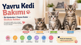 Yavru Kedi Bakımı - İlk Günlerden 1 Yaşına Kadar Eksiksiz Rehber