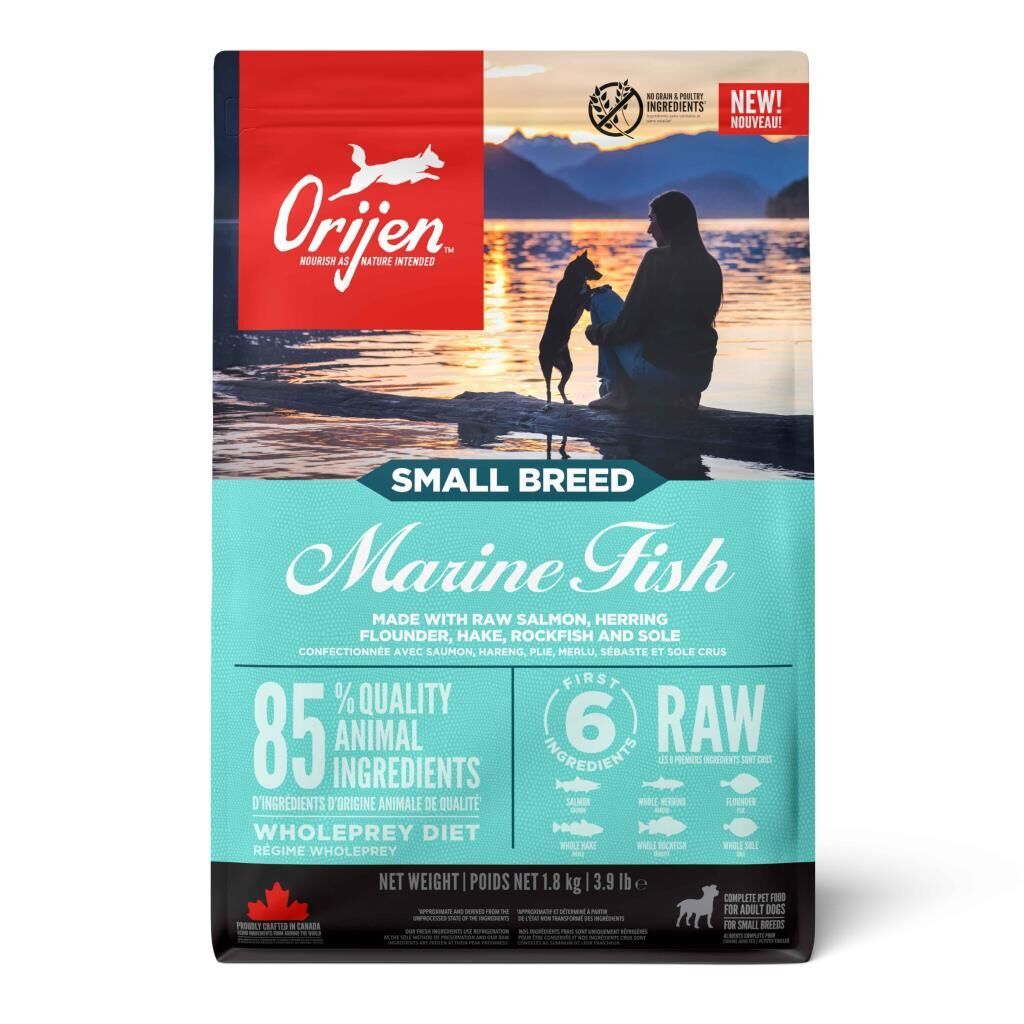 Orijen Marine Fish Small Breed - Somonlu, Ringa Balıklı, Pisi Balıklı Tahılsız Küçük Irk Yetişkin Köpek Maması 1,8KG
