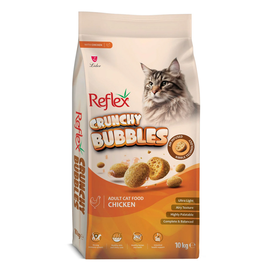 Reflex Crunchy Bubbles Tavuklu Yetişkin Kedi Maması 10 kg