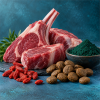 N&D Spirulina Tahılsız Kuzulu, Spirulinalı ve Kurt Üzümlü 7 Kg Orta ve Büyük Irk Yavru Köpek Maması