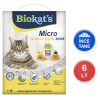 Biokat's Bianco Extra Aktif Karbonlu Bahar Kokulu 6 LT İnce Taneli Topaklanan Bentonit Kedi Kumu