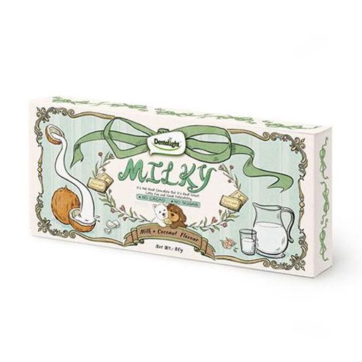 Dentalight Milky Süt ve Hindistan Cevizi Kokulu Köpek Çikolata Ödülü