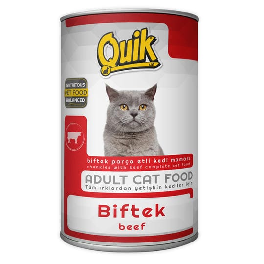 Quik Biftekli Kedi Konservesi 415 gr