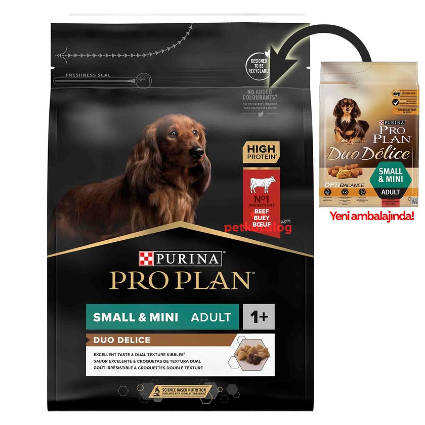 Pro Plan Duo Delice Small Beef Sığır Etli Küçük Irk Yetişkin 2,5 Kg Köpek Maması