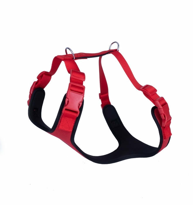 Doggie دسته سگ بادی بافته مشکی/قرمز بزرگ 50-70cm