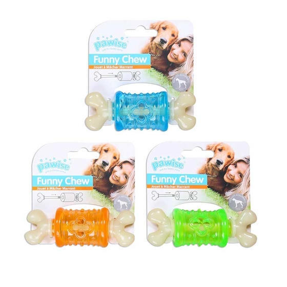 Pawise Funny Chew Köpek Kemiği 13,5cm [L] (Karışık Renkli)