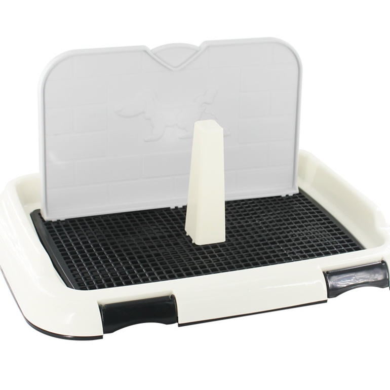 Köpek Tuvalet Eğitim Pedi Tablası Duvarlı 46,5 cm x 36 cm x 22 cm Siyah