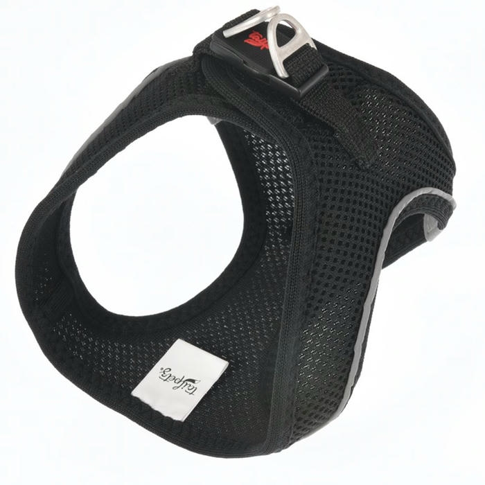 Tailpetz Airmesh Kedi ve Küçük Irk Köpek Göğüs Tasması Siyah [2XSmall]