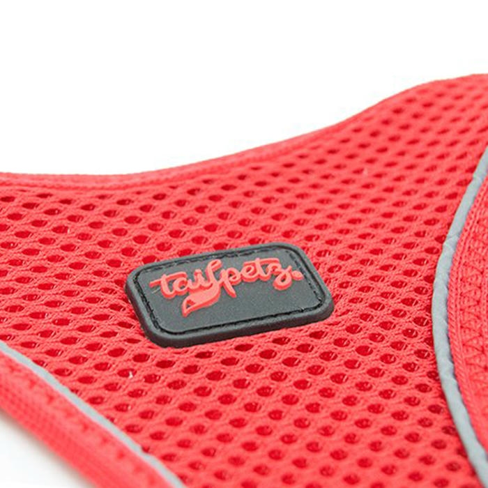Tailpetz Airmesh Kedi ve Küçük Irk Köpek Göğüs Tasması Kırmızı [2XSmall]