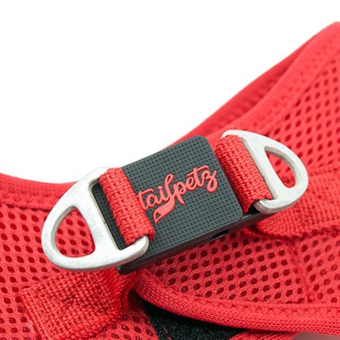 Tailpetz Airmesh Kedi ve Küçük Irk Köpek Göğüs Tasması Kırmızı [2XSmall]
