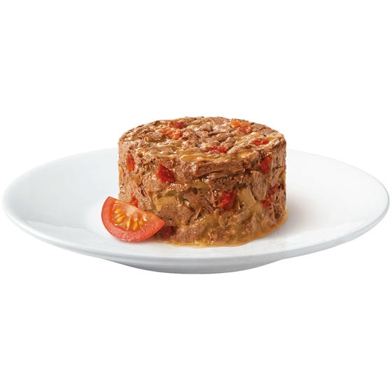 Gourmet Gold Savoury Cake کنسرو غذای گربه با گوشت گاو و گوجه فرنگی 85 Gr