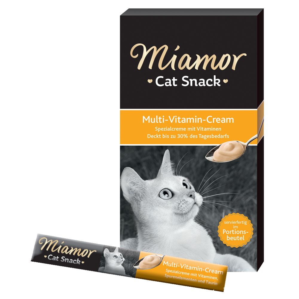 Miamor Cream Multi-Vitamin Tamamlayıcı Ek Besin ve Kedi Ödülü 6x15 Gr