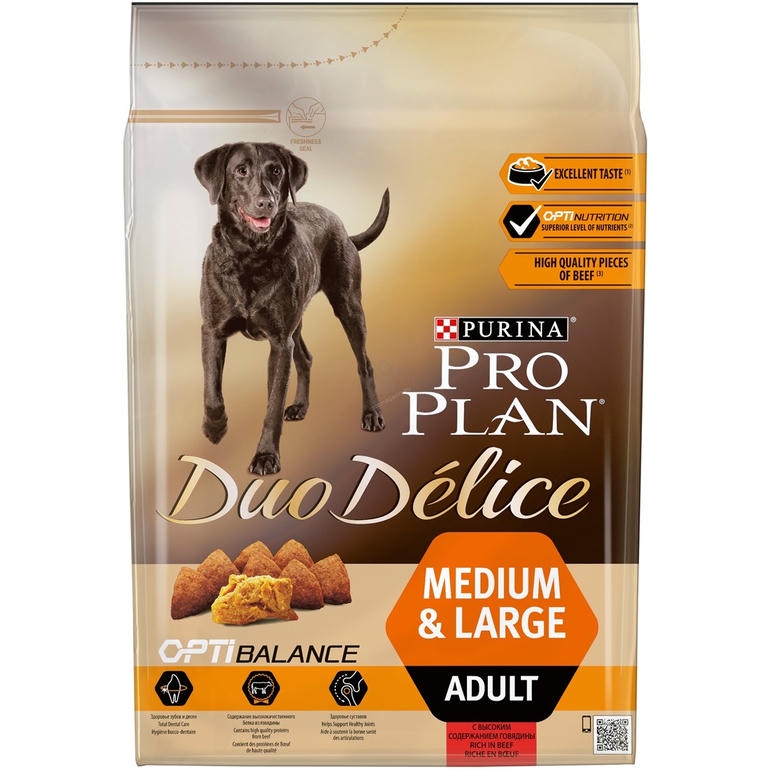 Pro Plan Duo Delice Beef Parça Etli Yetişkin Köpek Maması 2.5Kg