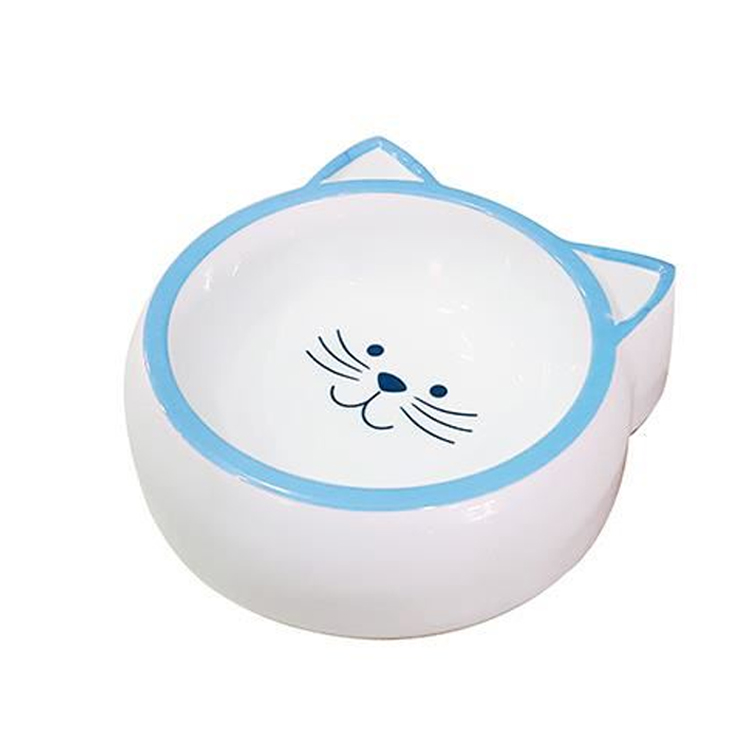 EuroCat Melamin Mama Kabı Kedi Suratı Şeklinde Mavi 210 Ml