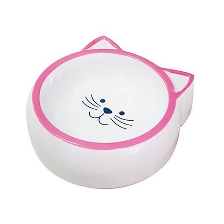 EuroCat Melamin Kedi Mama Kabı Kedi Şeklinde Pembe 210ml