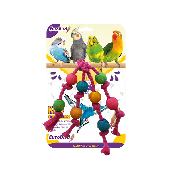 EuroBird Kuş Oyuncağı İpli Boncuk