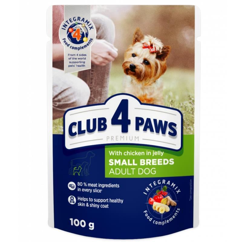 Club4Paws Tavuklu Pouch Küçük Irk Yetişkin Köpek Konservesi 100 Gr