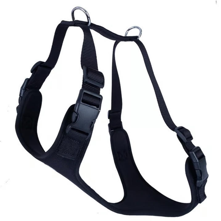 Doggie Hava Alabilen Soft Dokulu Köpek Göğüs Tasması Siyah XXLarge