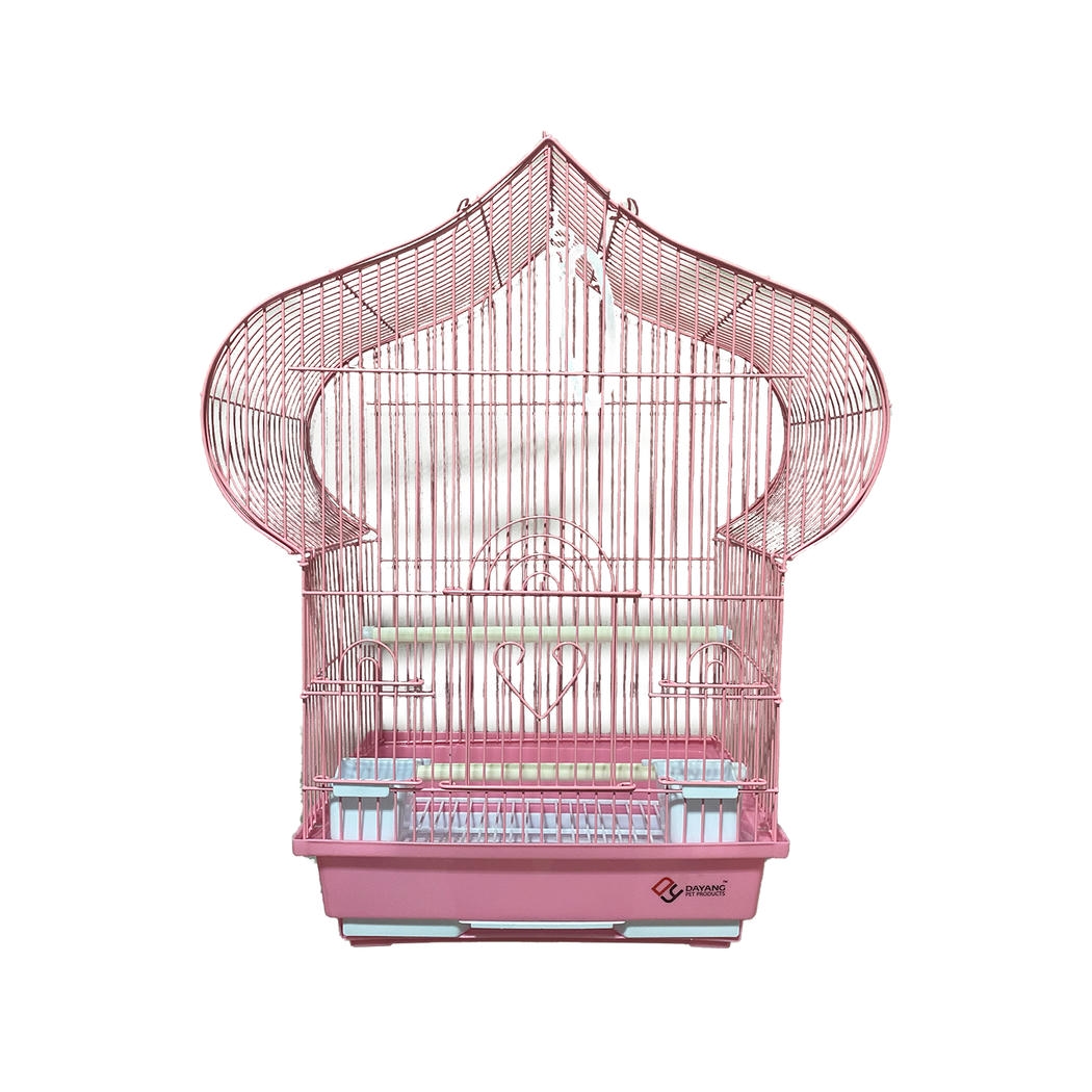 Dayang Kuş Kafesi Damla Şekilli 29.5 x 22.3 x 49 Cm Pembe