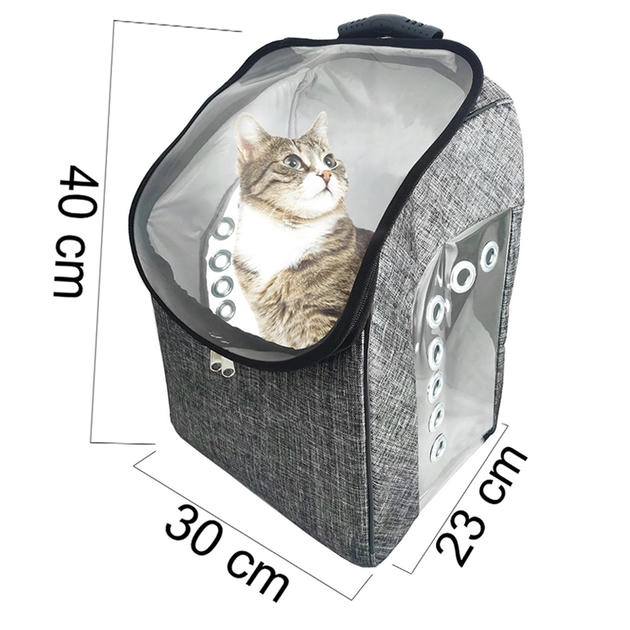 Lavista Pet کیف حمل کوله پشتی خاکستری 40x30x23 cm