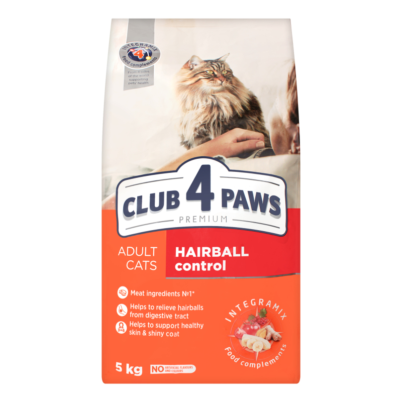 Club4Paws Premium Hairball Control Yetişkin Kedi Maması 5 Kg