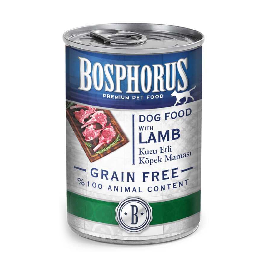 Bosphorus Tahılsız Kuzu Etli Yetişkin Köpek Konservesi 415 Gr